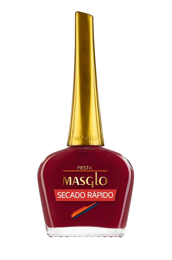 FIESTA - ESMALTE SECADO RÁPIDO CREMOSO MASGLO 13,5 ML - GAMA ROJO