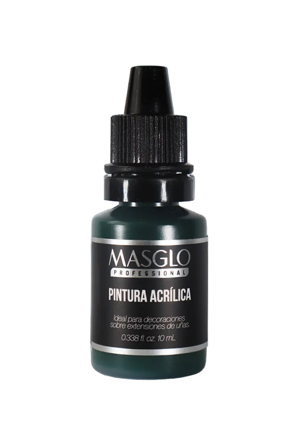 PINTURA ACRÍLICA VERDE OSCURO 10ML MASGLO - GAMA VERDE