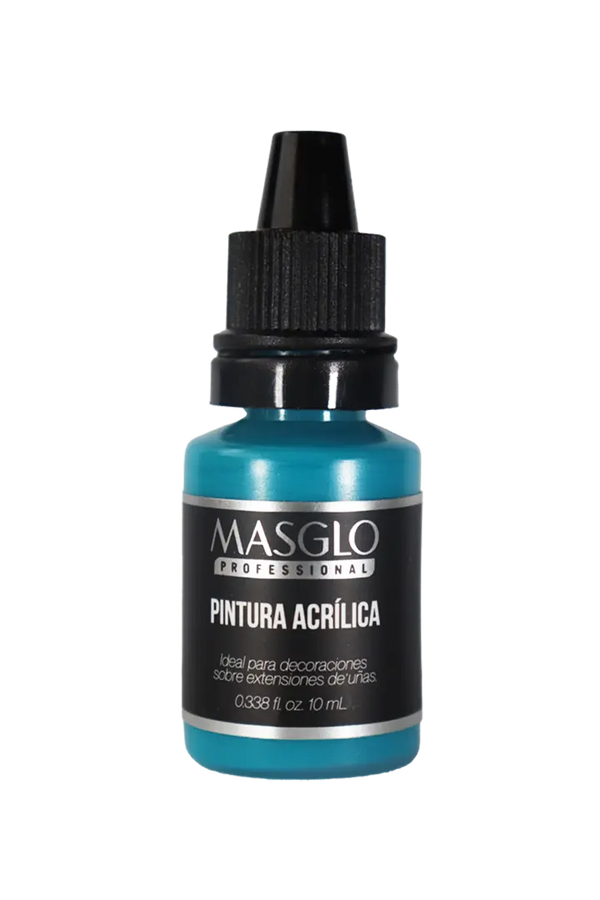 PINTURA ACRÍLICA AZUL AGUAMARINA 10ML MASGLO - GAMA AZUL