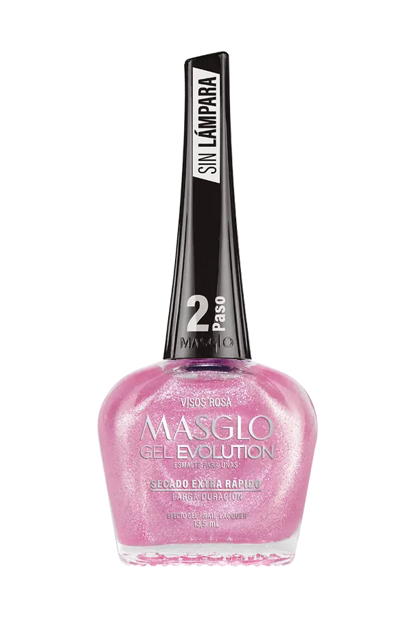VISOS ROSA - ESMALTE GEL EVOLUTION EFECTO GEL MASGLO 13,5 ML GAMA- ROSADO