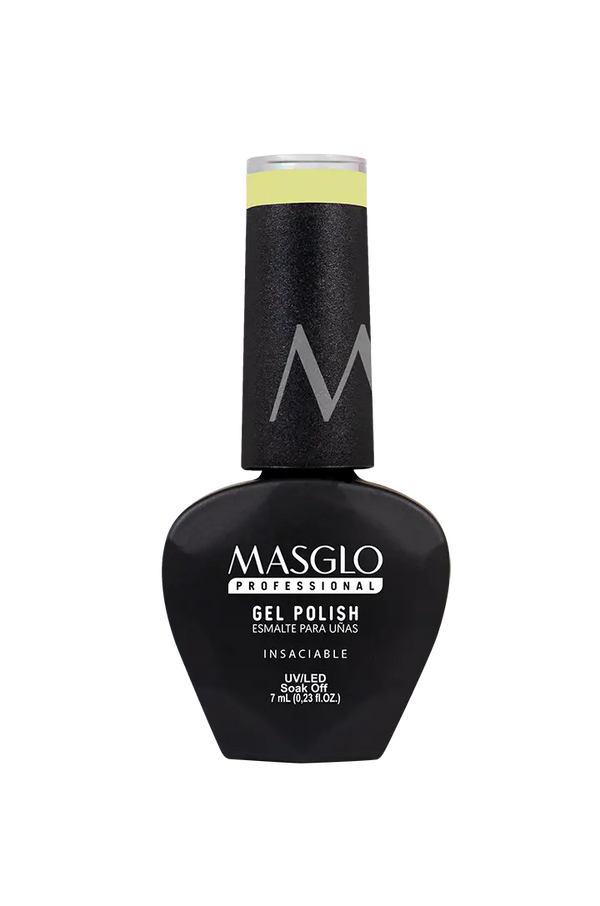 INSACIABLE - ESMALTE SEMIPERMANENTE MASGLO PROFESSIONAL GEL POLISH 7 ML CREMOSO - GAMA AMARILLO