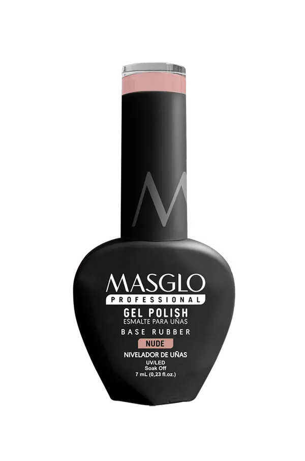 BASE RUBBER NUDE SEMIPERMANENTE MASGLO PROFESSIONAL GEL POLISH 7 ML