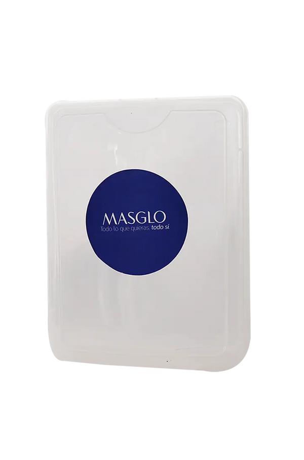 HERRAMIENTA MANICURE Y PEDICURE MASGLO CAJA PLASTICA TRANSPARENTE