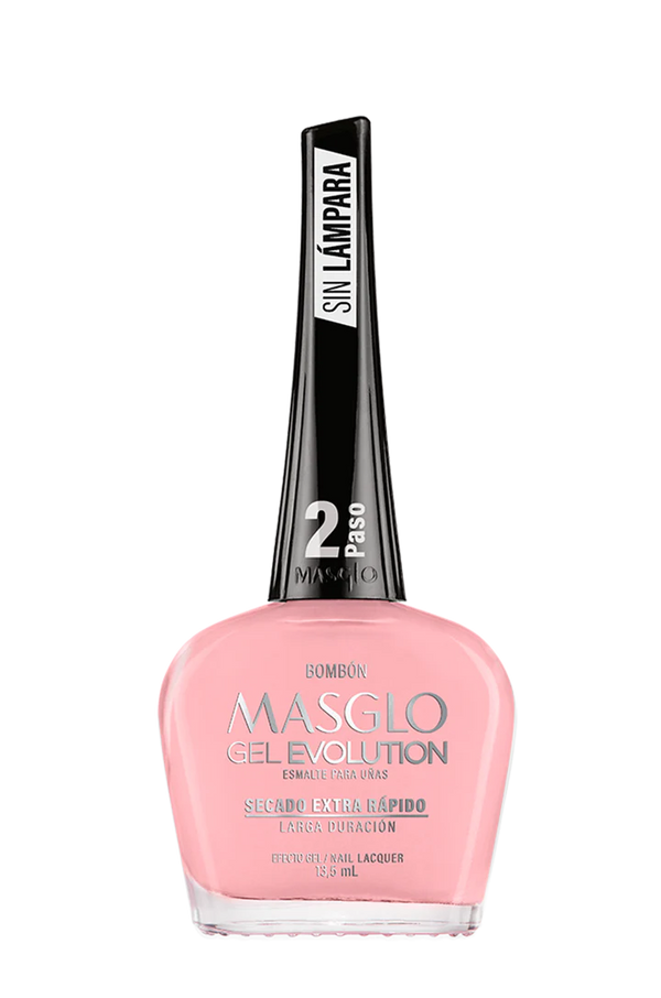 BOMBÓN - ESMALTE GEL EVOLUTION EFECTO GEL MASGLO 13,5 ML CREMOSO - GAMA ROSADO