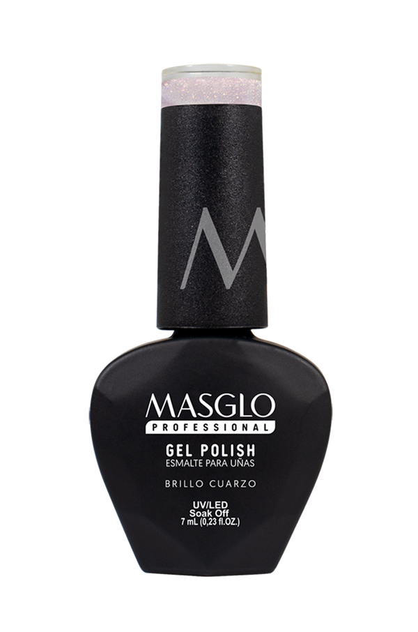 BRILLO CUARZO SEMIPERMANENTE MASGLO PROFESSIONAL GEL POLISH 7 ML TRANSLÚCIDO PERLADO - GAMA ROSADO
