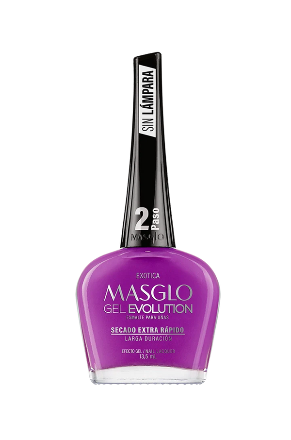 EXÓTICA - ESMALTE GEL EVOLUTION EFECTO GEL MASGLO 13,5 ML CREMOSO - GAMA MORADO
