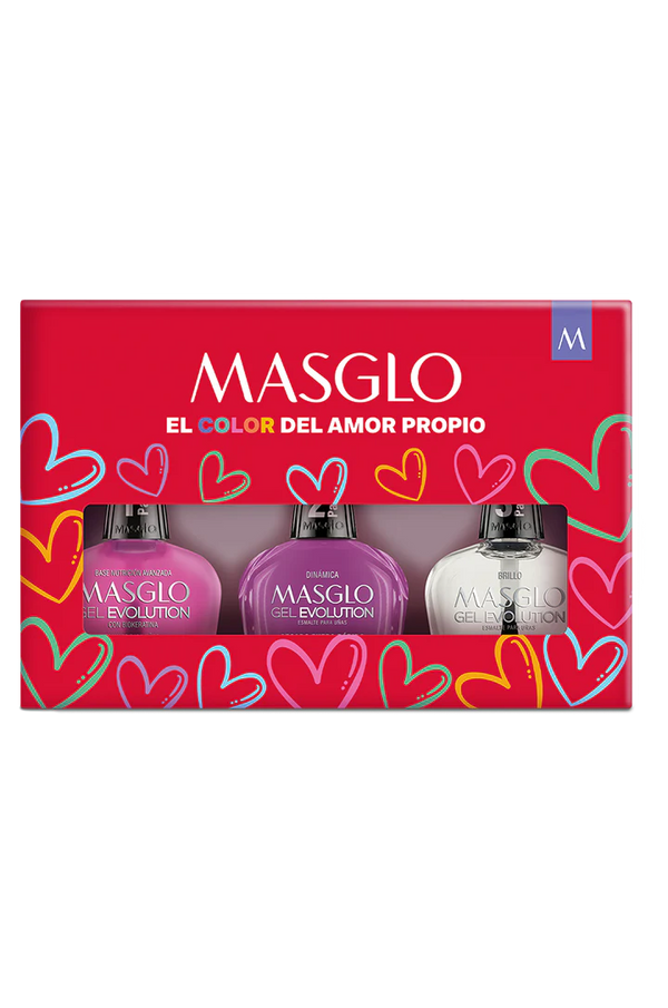 KIT DE ESMALTE MASGLO GEL EVOLUTION AMOR Y AMISTAD 2