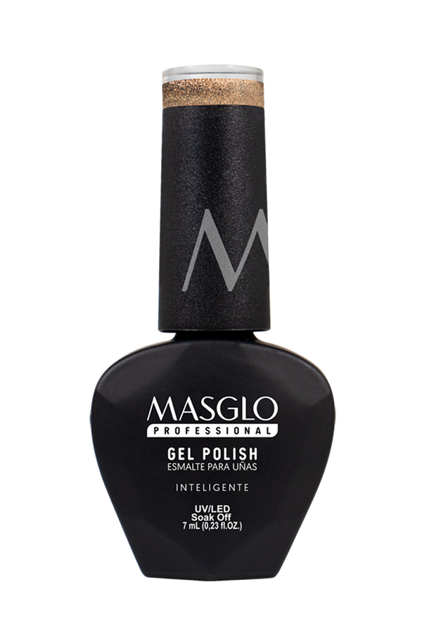 INTELIGENTE - ESMALTE SEMIPERMANENTE MASGLO PROFESSIONAL GEL POLISH 7 ML EFECTO METALIZADO PERLADO - GAMA AMARILLO
