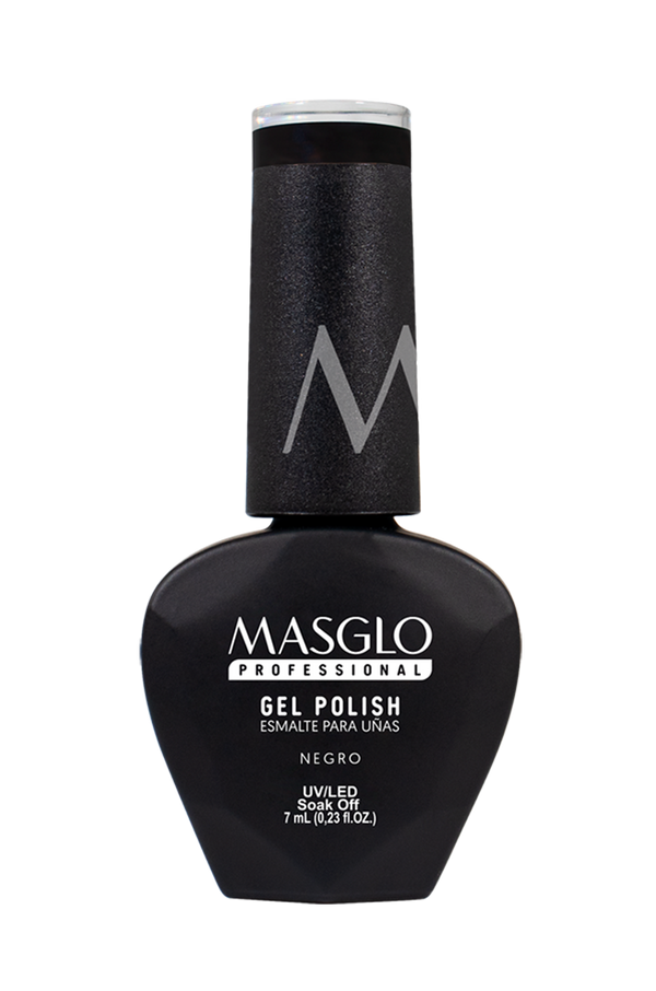 NEGRO - ESMALTE SEMIPERMANENTE MASGLO PROFESSIONAL GEL POLISH 7 ML CREMOSO - GAMA NEGRO