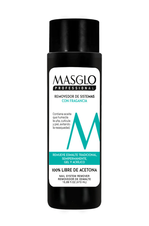 REMOVEDOR DE SISTEMAS PARA UÑAS CON FRAGANCIA MASGLO 470 ML