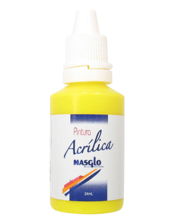 PINTURA ACRILICA DECORACION MASGLO AMARILLA 23 ML