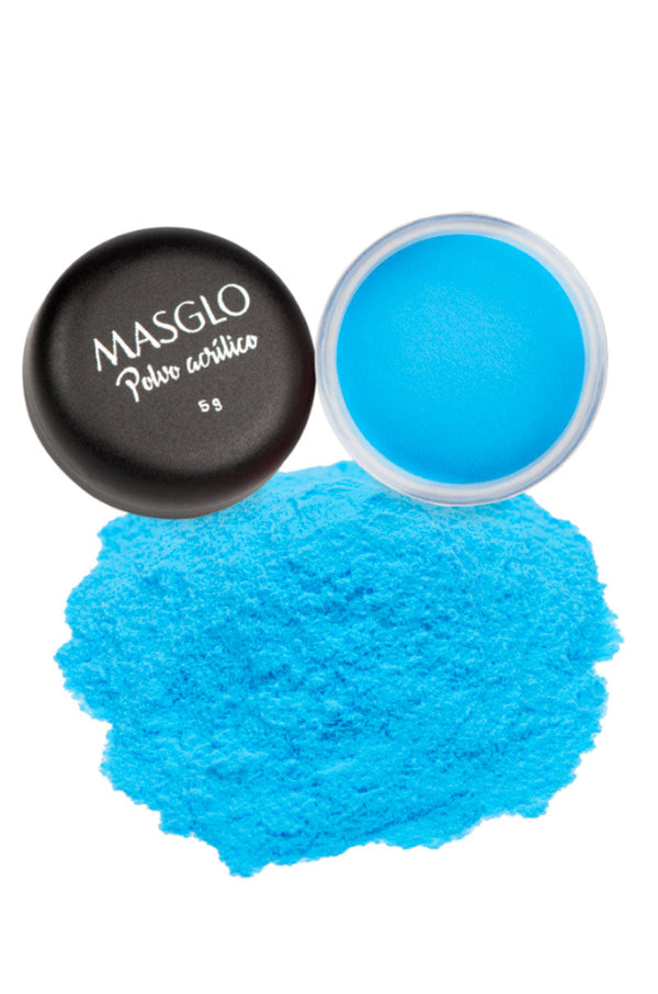 POLVO ACRILICO MASGLO NEON AZUL 5 G