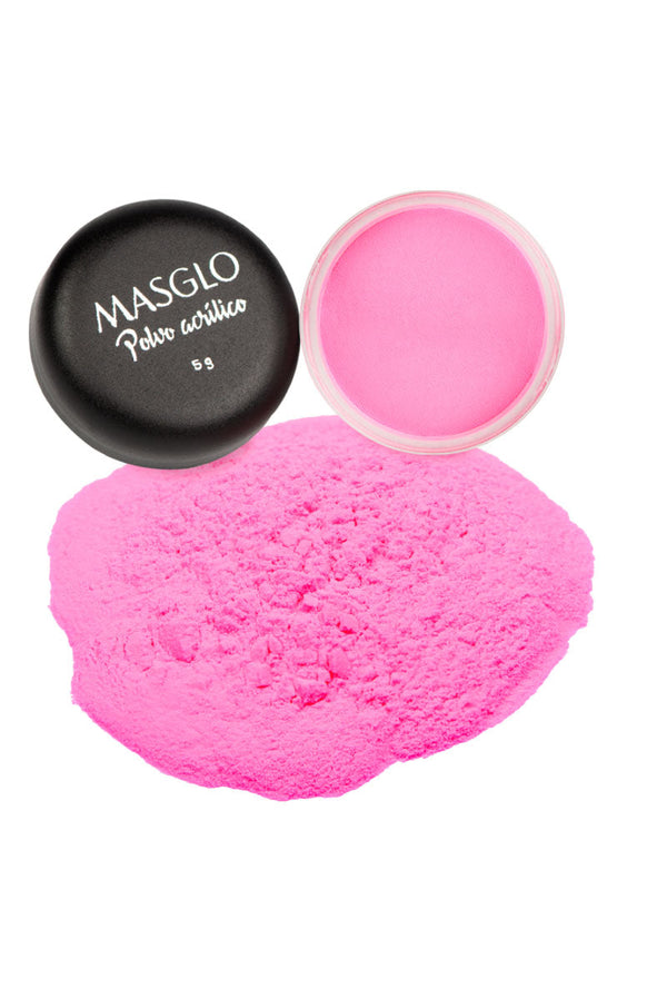 POLVO ACRILICO MASGLO NEON ROSADO 5 G