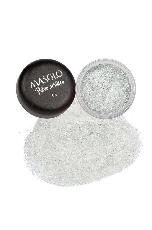 POLVO ACRILICO MASGLO GLITTER PLATA 5 G