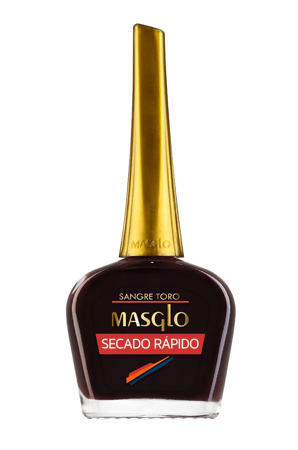 SANGRE TORO - ESMALTE SECADO RÁPIDO CREMOSO MASGLO 13,5 ML - GAMA ROJO