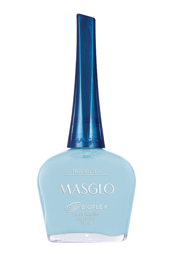 TRANQUILA - ESMALTE TRADICIONAL CREMOSO MASGLO 13,5 ML - GAMA AZUL