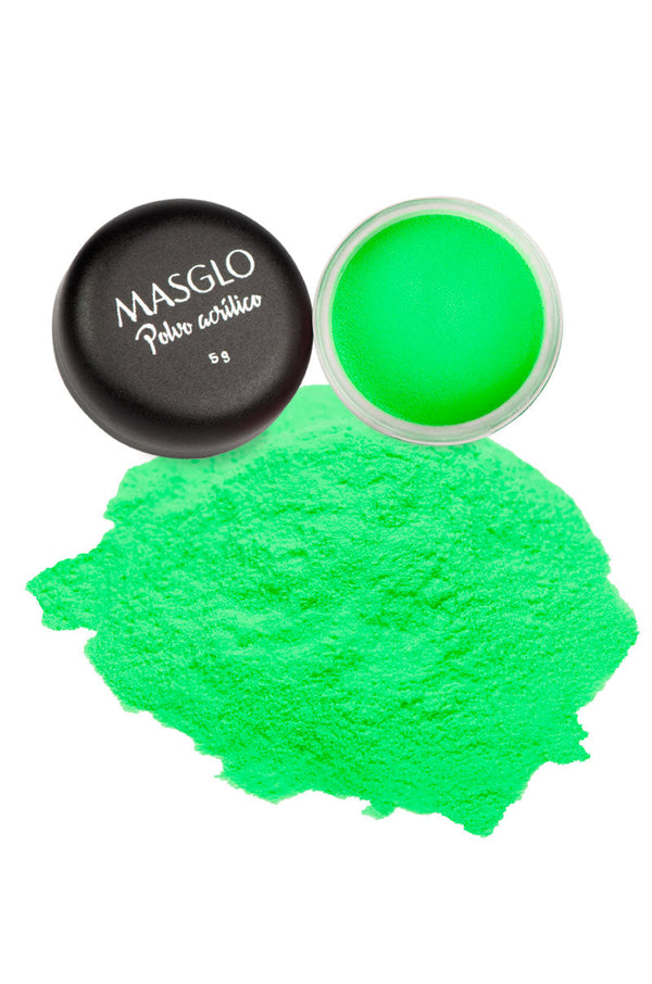 POLVO ACRILICO MASGLO NEON VERDE 5 G